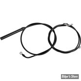 + 15" / +17" - KIT CABLES ET DURITE DE FREIN DE GUIDON RALLONGES - TOURING FLHT/FLHR 21/23 ABS - LA CHOPPERS - STANDARD / PARTIEL- NOIR - LA-8062KT-16B