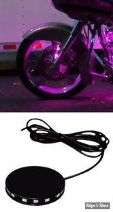 - KIT ECLAIRAGE DE ROUE - CUSTOM DYNAMICS - MAGICAL WIZARD WHEEL LED LIGHT - 15 LEDS - CORPS : NOIR - COULEUR D'ECLAIRAGE : PINK