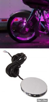 - KIT ECLAIRAGE DE ROUE - CUSTOM DYNAMICS - MAGICAL WIZARD WHEEL LED LIGHT - 15 LEDS - CORPS : CHROME - COULEUR D'ECLAIRAGE : PINK