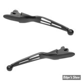 ECLATE L - PIECE N° 06 / 08 - KIT LEVIERS - OEM 36700133A / 42859-06B - TOURING 17/20 - SLOTTED WIDE BLADE LEVER SET / LARGE - DRAG SPECIALTIES - NOIR MAT