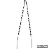 MONTANT DE SISSY BAR - LARGEUR : 11" / 27,95 CM - CYCLE VISIONS - TWISTED - LARGEUR 11" - HAUTEUR : 18" - CHROME