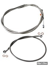 +0.00 - KIT CABLES DE GUIDON - INDIAN SCOUT - LA CHOPPERS - ACIER INOX - LA-8400KT-08