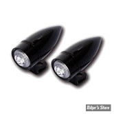 CLIGNOTANT A LEDS - MICRO BULLET - MONO BULLET AVEC PATTE - LED - CORPS : NOIR - CABOCHON : TRANSPARENT