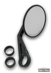 Ø GUIDON : 22MM / 7/8" OU 25,40MM / 1" - RETROVISEUR DE GUIDON - CUSTOM CHROME - MONTANA - NOIR