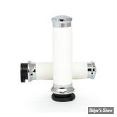 POIGNEES AVON - AVON CUSTOM CONTOUR GRIPS - BLANC / EMBOUT : CHROME