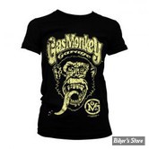 TEE-SHIRT - GAS MONKEYS GARAGE - GMG - BIG BRAND LOGO GIRLY - NOIR - TAILLE S