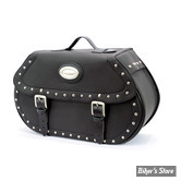 SACOCHES LATERALES - LONGRIDE MOTORCYCLESBAGS - #145 - 38 LITRES - NOIR - MATIERE : IPAREX / STUDDED - HC-145A