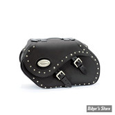 SACOCHES LATERALES - LONGRIDE MOTORCYCLESBAGS - #147 - 34 LITRES - NOIR - MATIERE : IPAREX / STUDDED - HC-147-A