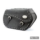 SACOCHES LATERALES - LONGRIDE MOTORCYCLESBAGS - #153 - 43 LITRES - NOIR - MATIERE : IPAREX / STUDDED - HC-153