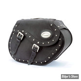 SACOCHES LATERALES - LONGRIDE MOTORCYCLESBAGS - #154 - 38 LITRES - NOIR - MATIERE : IPAREX / STUDDED - HL-154A