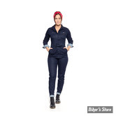 COMBINAISON - QUEEN KEROSIN - SPEEDWAY WORKWEAR OVERALL - BLEU FONCE DELAVE - TAILLE S