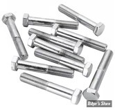 VIS TETE HEXAGONALE - 3/8"-24 X 57.00MM / 2 1/4" - CHROME - LE PAQUET DE 10 PIECES