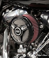 - FILTRE A AIR - S&S - STEALTH AIR CLEANER KIT WITH TRI-SPOKE COVER - MILWAUKEE EIGHT TOURING 17UP / SOFTAIL 18UP - NOIR - 170-0392C