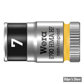 DOUILLE  7MM - 6 points - WERA - ZYKLOP SOCKET - CARRE DE 1/4" - WITH HOLDING FUNCTION - LA PIECE