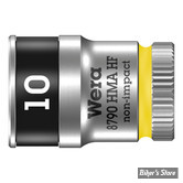 DOUILLE 10MM - 6 points - WERA - ZYKLOP SOCKET - CARRE DE 1/4" - WITH HOLDING FUNCTION - LA PIECE