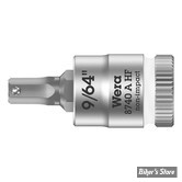 Embout ALLEN / BTR US - 3.57MM / 9/64" - CARRE DE 1/4" - WERA - 8740 A HF - Avec fonction de retenue - LONGUEUR : 28MM - 05003384001