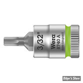 EMBOUT ALLEN / BTR US - 2.4MM / 3/32" - CARRE DE 1/4" - WERA - 8740 A - LONGUEUR : 28MM - 05003381001