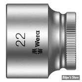 DOUILLE 22MM - 6 points - WERA - ZYKLOP SOCKET - CARRE DE 3/8" - LA PIECE