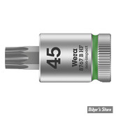 DOUILLE EMBOUT TORX -TX45 - CARRE DE 3/8" - WERA - TORX® HF Zyklop - AVEC FONCTION DE RETENUE - 8767 B HF - 05003070001