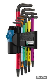  JEU Clefs Torx en L - WERA - 967/9 TX Multicolour HF 1 - 9 PIECES - 05024179001