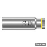 DOUILLE 10MM - 6 points - WERA - ZYKLOP SOCKET - CARRE DE 1/4" - DEEP SOCKET - LA PIECE