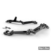 X - BARRE / REPOSES PIEDS AUTOROUTE ADDITIONNELS - CIRO - TOURING 09 - FLOORBOARD ADJUSTABLE HIGHWAY PEG MOUNT - 4" / 10CM - NOIR / NOIR - 60121