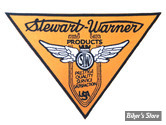 ECUSSON/PATCH - V-TWIN - STEWART WARNER - TAILLE : 5.5" X 3.7" ( 14 CM X 8.90 CM ) - LA PAIRE