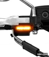 1 - CLIGNOS ZIEGLER - BELOW BAR LED - SOFTAIL 00/14 / DYNA 99/17 / XL 96/03 - 1 FONCTION CLIGNOTANT - TAILLE : # 1 - NOIR