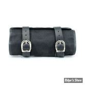 ROULEAU À OUTILS LONGRIDE MOTORCYCLESBAG - TOOL BAG - 1.5 LITRES - WAXED COTTON - Finition Cuir ciré - NOIR