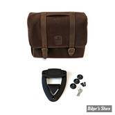 SACOCHE LONGRIDE - CLICK-ON CLASSIC SADDLEBAG WAXED COTTON - 11.50 LITRES - MARRON