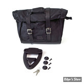 SACOCHE LONGRIDE - CLICK-ON OLD CHOPPER SADDLEBAG WAXED COTTON - 9.50 LITRES - NOIR