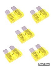 FUSIBLE 20A - FUSIBLE ATO - 19MM - 20A - MCS - JAUNE - NAMZ - LES 5 PIECES