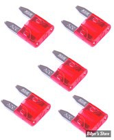 FUSIBLE 10A - FUSIBLE MINI-FUSE - 10.9MM - 10A - NAMZ - ROUGE - LES 5 PIECES