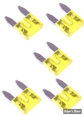 FUSIBLE 20A - FUSIBLE MINI-FUSE - 10.9MM - 20A - NAMZ - JAUNE - LES 5 PIECES