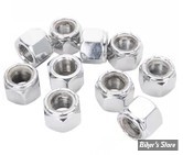 M12 X 1.75 - Ecrou Nylstop chrome - LE PAQUET DE 10 PIECES