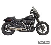 ECHAPPEMENT - BASSANI - SOFTAIL FXFB/S / FXLR/S / FLSL / FXST / FXBB  - 2-into-1 Exhaust System with Superbike Muffler - INOX- 1S77SS