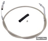 CABLE DE RETOUR POUR BIGTWIN & SPORTSTER AVEC MIKUNI HS 40 - LONGUEUR :104CM - BIGTWIN / SPORTSTER 1986/1995 - ZODIAC - TRESSÉ GAINÉ
