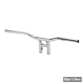 - GUIDON - BILTWELL - TYSON XL PULLBACK HANDLEBAR  8" - HAUTEUR : 8" - TIRAGE ELECTRONIQUE - CHROME