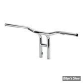 - GUIDON - BILTWELL - TYSON XL PULLBACK HANDLEBAR 12" - HAUTEUR : 12" - TIRAGE ELECTRONIQUE - CHROME