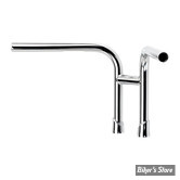 GUIDON BILTWELL RE-BAR - HAUTEUR : 9 1/2" - AVEC EMPREINTES / SLOTTED - CHROME