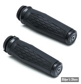 POIGNEES KURYAKYN - HEX GRIPS - TIRAGE ELECTRONIQUE - NOIR SATIN - 5923