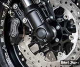 CACHES AXES DE ROUE AVANT - SOFTAIL MILWAUKEE EIGHT - SOFTAIL M8 18UP FXFB/S & FXDR - THUNDERBIKE - NOIR - 22-74-290