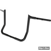 GUIDON 32mm SUR RISERS 25.40MM - HAUTEUR : 25.40CM / 10" - MAGNUM - Viking Handlebar - Bagger  32MM / 1 1/4" - FLHX 23UP - NOIR BRILLANT - 4HB-2410
