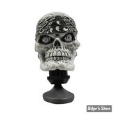 POMMEAU LEVIER DE VITESSE / DECO A POSER - LETHAL THREAT - LT SHIFT KNOB SKULL HEAD BANDANA - FILETAGE : 5/16" - 9/16"