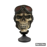 POMMEAU LEVIER DE VITESSE / DECO A POSER - LETHAL THREAT - LT SHIFT KNOB RACING SKULL - FILETAGE : 5/16" - 9/16"