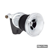 VELOCITY - FILTRE A AIR - ARLEN NESS - VELOCITY 65° AIR CLEANER KIT - COUVERCLE OPTIONNEL - BEVELED - CHROME