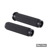 - POIGNEES - ROUGH CRAFTS - KNURLED RUBBER HANDLEBAR GRIPS - NOIR