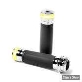 POIGNEES - PERFORMANCE MACHINE - 82UP / CABLE - CONTOUR VISION LED TURN SIGNAL GRIPS - CHROME - 0063-2101M-CH