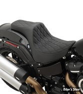 SELLE DUO - SOFTAIL FXFB 18UP - DRAG SPECIALTIES - PREDATOR SEAT III - DOUBLE DIAMOND / COUTURES : NOIR