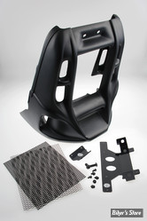 SABOT / CHIN SPOILER - CULT WERK - SOFTAIL FXSB  11/17 - RADIATOR COVER RACING - NOIR BRILLANT - HD-BRO065